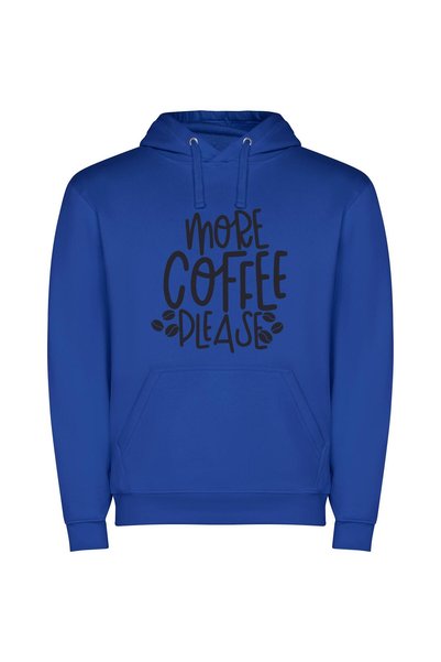 iLovePrints Coffee Cravings Intensify Φούτερ με κουκούλα σε χρώμα Μπλε