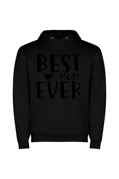 iLovePrints Best Mom Signage Collection Φούτερ με κουκούλα σε χρώμα Μαύρο