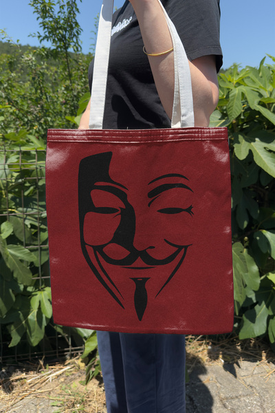 ZipZap حقيبة قماشية مطبوعة على الوجهين من V For Vendetta V2 للصيف والشتاء
