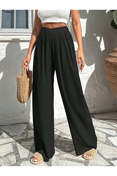 tuzu moda KADIN PANTOLONU BEL LASTİK RAHAT KADIN PANTOLONU