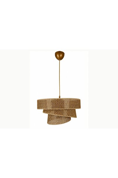 Vivense DAİSY ÜÇ KATLI HASIR AVİZE, KAHVERENGİ