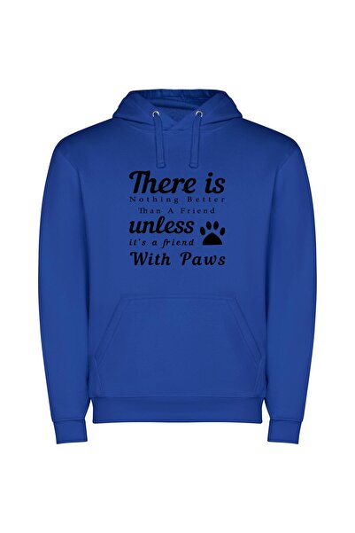 iLovePrints Pawsitive Bonds of Friendship Φούτερ με κουκούλα σε χρώμα Μπλε