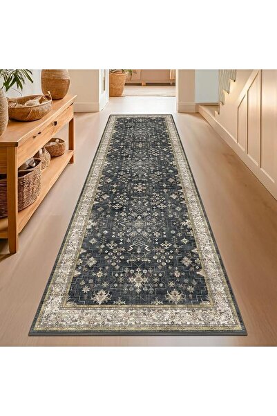 Supreouts Washable Runner Rug, Vintage Hallway Runner with Non Slip Backing, ...