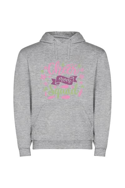 iLovePrints Cheerful Blossom Squad Φούτερ με κουκούλα σε χρώμα Γκρι