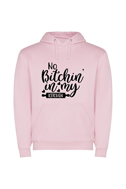 iLovePrints Bitch-Free Culinary Zone Φούτερ με κουκούλα σε χρώμα Ροζ