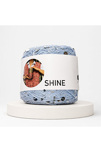 Nas Shine 45% Cotton Sequined Knitting Yarn 100 Gr 230 m Summer Hand Knitting...