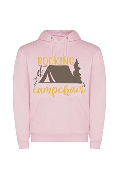 iLovePrints Campfire Rocking Glamp Φούτερ με κουκούλα σε χρώμα Ροζ
