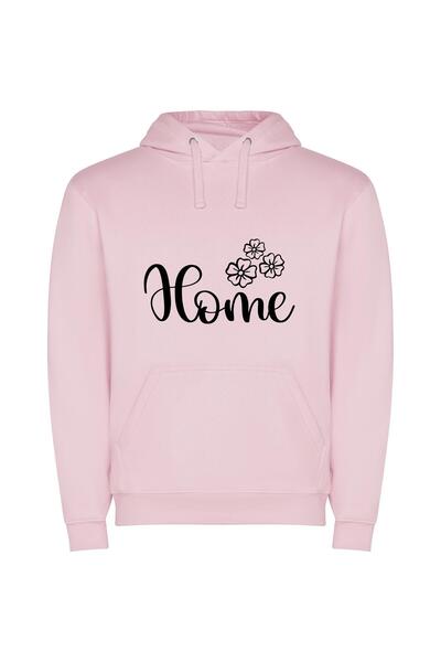 iLovePrints Floral Home Harmony Φούτερ με κουκούλα σε χρώμα Ροζ