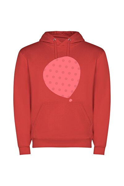 iLovePrints Angry Polka Dot Drama Φούτερ με κουκούλα σε χρώμα Κόκκινο