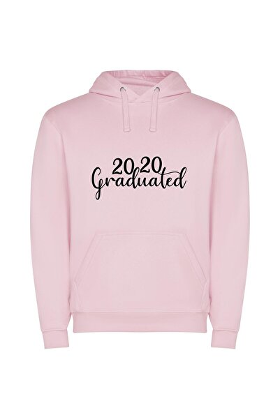 iLovePrints Vintage Graduation Elegance Φούτερ με κουκούλα σε χρώμα Ροζ