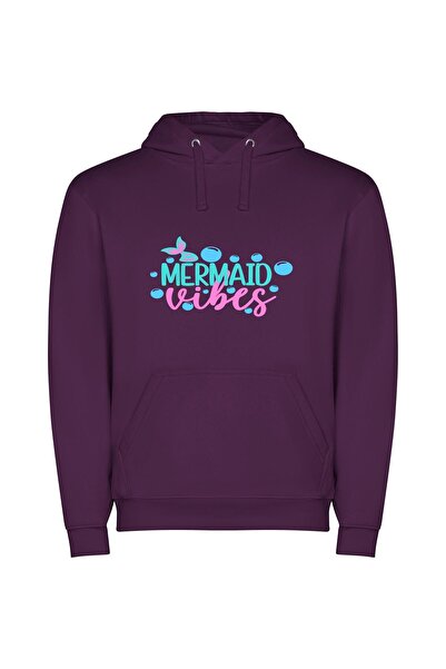 iLovePrints Enchanting Aquatic Auras Φούτερ με κουκούλα σε χρώμα Μωβ