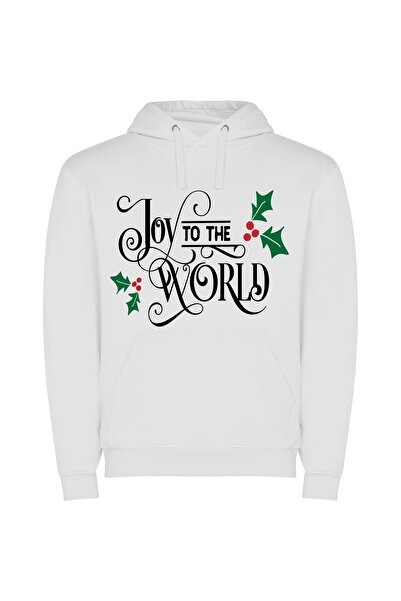iLovePrints Holly Joy Sign: CotW Φούτερ με κουκούλα σε χρώμα Λευκό