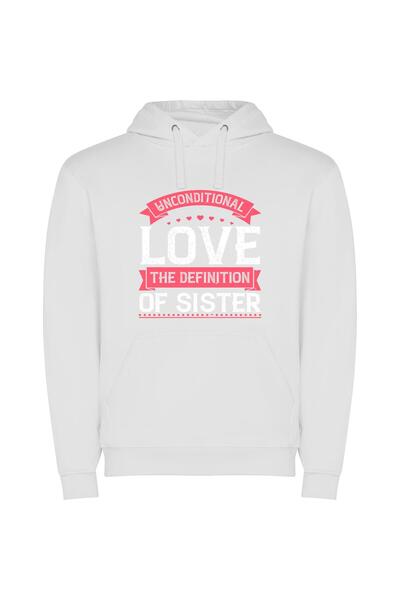 iLovePrints Love in High Definition Φούτερ με κουκούλα σε χρώμα Λευκό