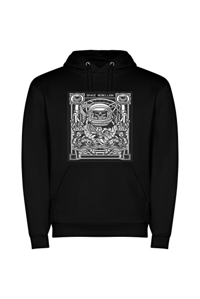 iLovePrints Space Suit Skeletor: Cosmic Portrait Φούτερ με κουκούλα σε χρώμα ...