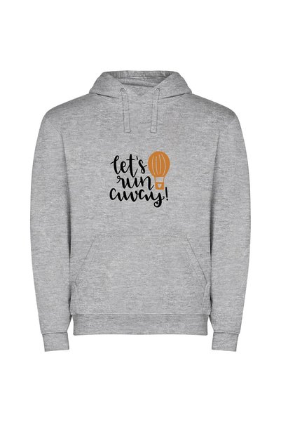 iLovePrints Runaway Balloon Joyride Φούτερ με κουκούλα σε χρώμα Γκρι