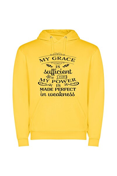 iLovePrints Graceful Power Embodied Φούτερ με κουκούλα σε χρώμα Κίτρινο