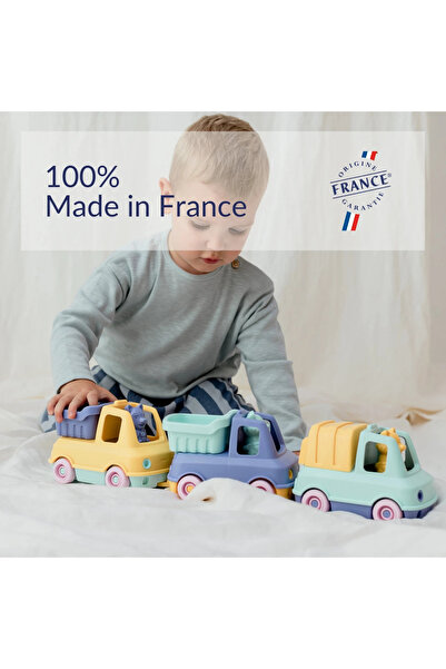 Le Jouet Simple Primul meu camion basculant de jucărie verde mentă pentru copii.