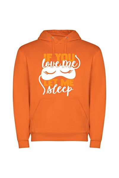 iLovePrints Orange Letters: Dressing Harmony Φούτερ με κουκούλα σε χρώμα Πορτ...