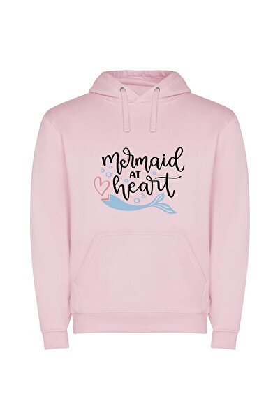 iLovePrints Enchanting Mermaid Magic Φούτερ με κουκούλα σε χρώμα Ροζ