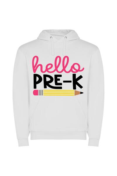 iLovePrints Hello Pencil: Illustrated Greetings Φούτερ με κουκούλα σε χρώμα Λ...