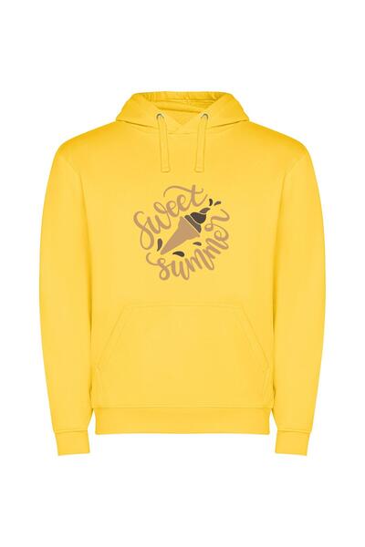 iLovePrints Sweet Summer Bliss Φούτερ με κουκούλα σε χρώμα Κίτρινο