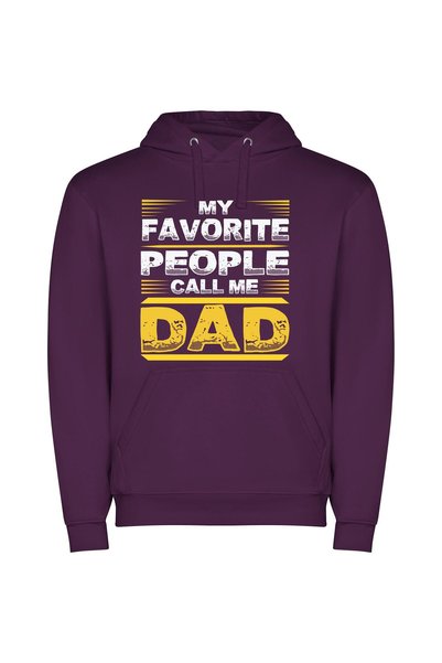 iLovePrints Dad: The Ultimate Fan Φούτερ με κουκούλα σε χρώμα Μωβ