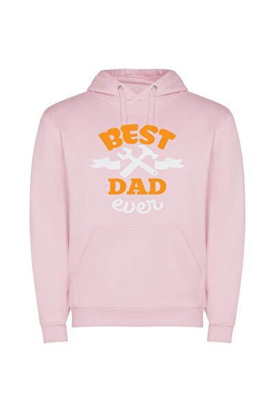 iLovePrints Dad Energy Supreme Φούτερ με κουκούλα σε χρώμα Ροζ
