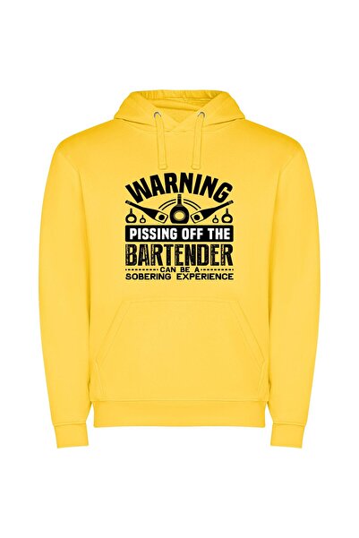 iLovePrints Beware Angry Bartender's Retribution Φούτερ με κουκούλα σε χρώμα ...