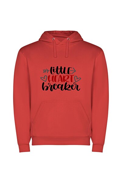 iLovePrints Scarlet Love Letters Φούτερ με κουκούλα σε χρώμα Κόκκινο