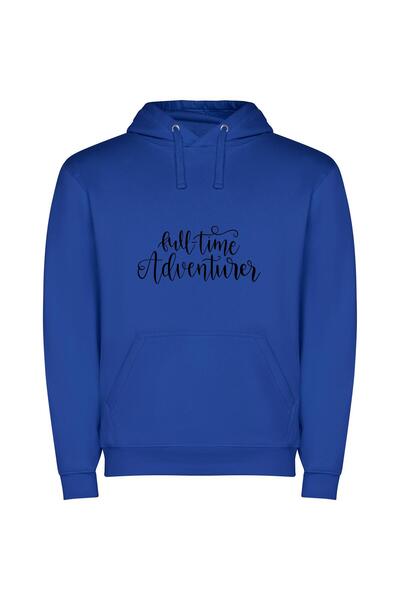 iLovePrints Adventurous Time Explorer Φούτερ με κουκούλα σε χρώμα Μπλε