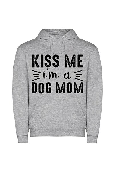 iLovePrints Pampered Pooch Portrait Φούτερ με κουκούλα σε χρώμα Γκρι