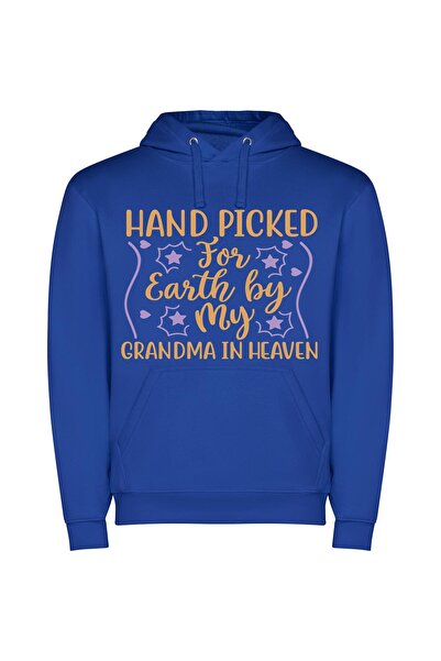 iLovePrints Grandma's Divine Earthly Gift Φούτερ με κουκούλα σε χρώμα Μπλε