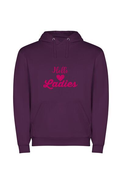 iLovePrints Pretty in Pink Greetings Φούτερ με κουκούλα σε χρώμα Μωβ