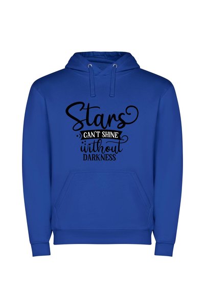 iLovePrints Dazzling Darkened Starlight Φούτερ με κουκούλα σε χρώμα Μπλε
