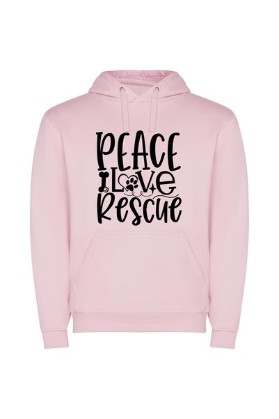 iLovePrints Elegant Love and Peace Φούτερ με κουκούλα σε χρώμα Ροζ