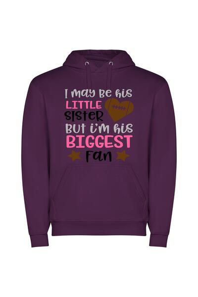 iLovePrints Greatest Sibling Supporter Φούτερ με κουκούλα σε χρώμα Μωβ