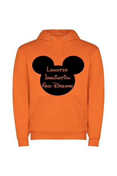 iLovePrints Magical Disney Dreams Φούτερ με κουκούλα σε χρώμα Πορτοκαλί