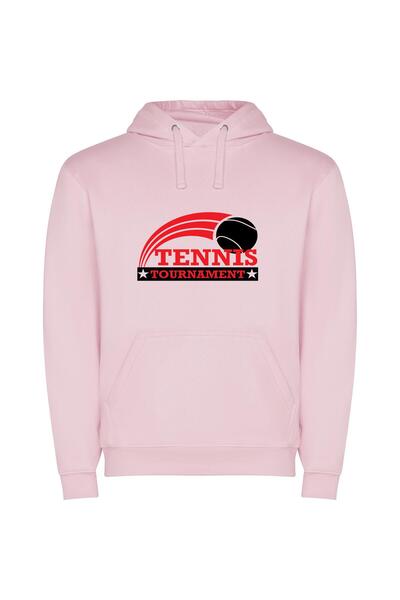 iLovePrints Game of Rackets Φούτερ με κουκούλα σε χρώμα Ροζ