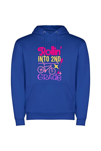 iLovePrints Rollin' to 2nd Grade Φούτερ με κουκούλα σε χρώμα Μπλε