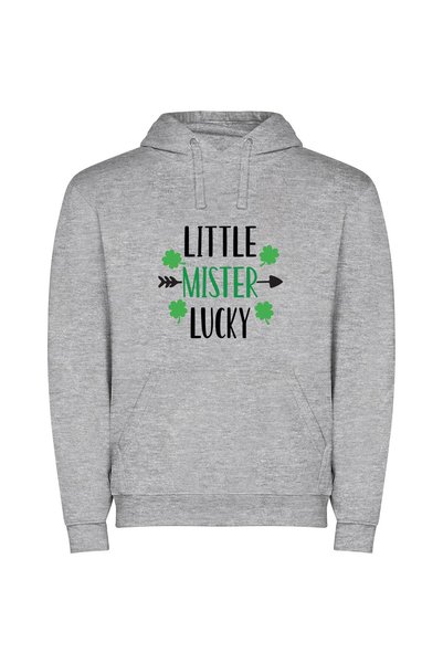 iLovePrints Lucky Lad Leprechaun Love Φούτερ με κουκούλα σε χρώμα Γκρι
