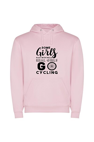 iLovePrints Girls on Wheels Φούτερ με κουκούλα σε χρώμα Ροζ