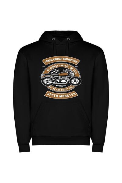 iLovePrints Helmeted Control: Motorcycle Elegance Φούτερ με κουκούλα σε χρώμα...