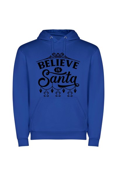 iLovePrints Santa's Timeless Message Φούτερ με κουκούλα σε χρώμα Μπλε