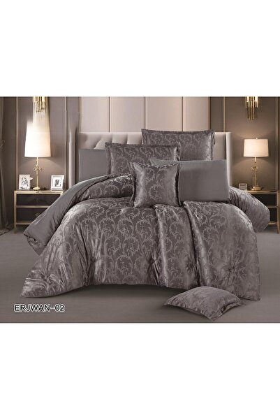 Red Rose Purple Arjuno Jacquard Royal Microfiber 5 Piece Set Duvet Cover Size...
