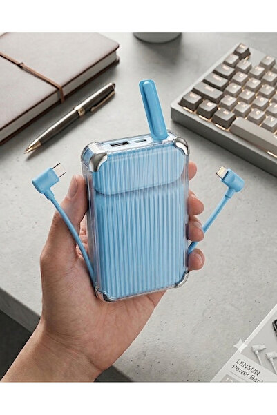 Salsepetial Powebak 10000 mAh 22.5W Koruma Kılıflı Entegre Kablolu Hızlı Şarj...