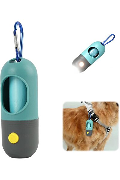 AQUAFALCON موزع أكياس فضلات الكلاب مع مصباح LED، حامل أكياس نفايات الحيوانات ...