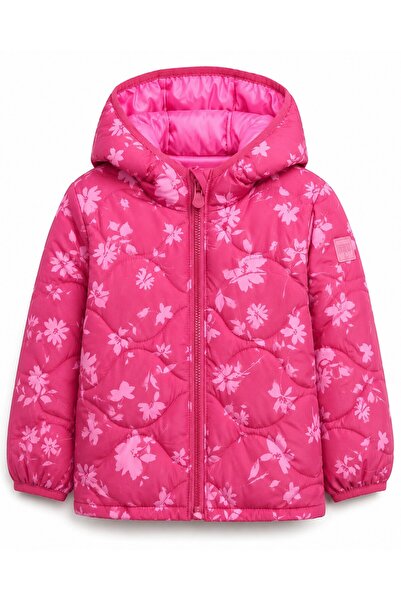 GAP Kids Gap Baby Girl Floral Patterned Hooded Inflatable Coat Coldcontrol 1-...
