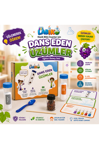 LABİKO Dans Eden Üzümler - Çocuk Deney Kiti