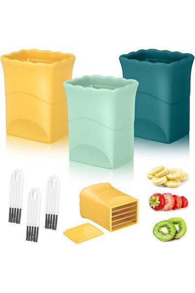 GENERAL Baluue 3set Multifunctional Fruit Vegetable Slicer with Brush Portabl...