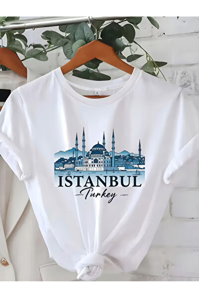 EYMORA تي شيرت مطبوع عليه صورة مدينة اسطنبول، تركيا، تي شيرت للجنسين بتصميم م...